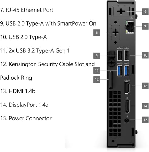 DELL OptiPlex 7020 MFF Micro Form Factor Desktop Computer - 14th Gen Intel Core i5-14500T 14-Core up to 4.8 GHz, 32GB RAM, 1TB NVMe SSD, Intel UHD Graphics 770, Wi-Fi, HDMI, DP, Windows 11 Pro