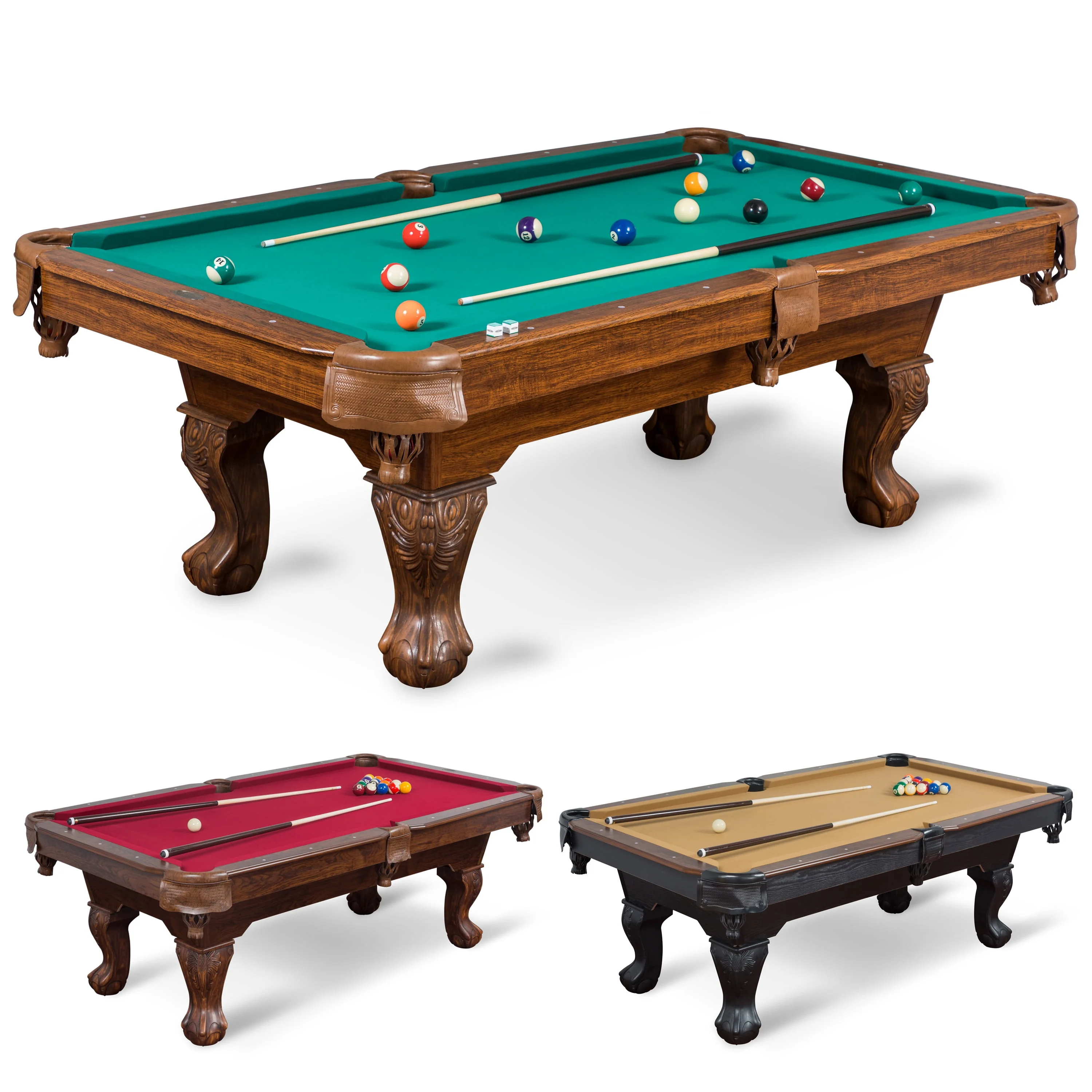 Classic Sports Brighton 87 Billiard Pool Table in Tan