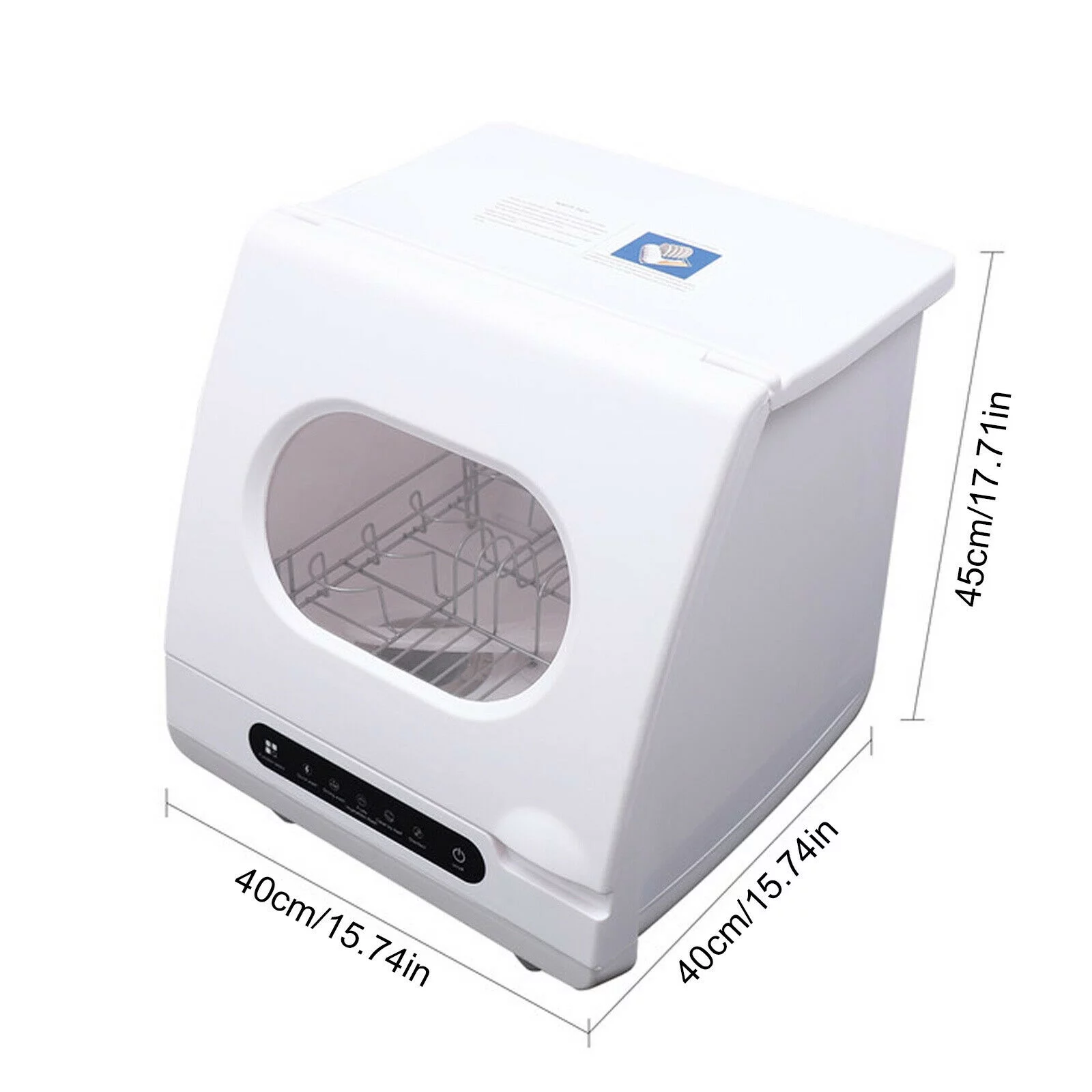 Oukaning Portable Countertop Dishwasher 5 Washing Programs and Air-Dry Functio 2-6 Place Setting Capacity