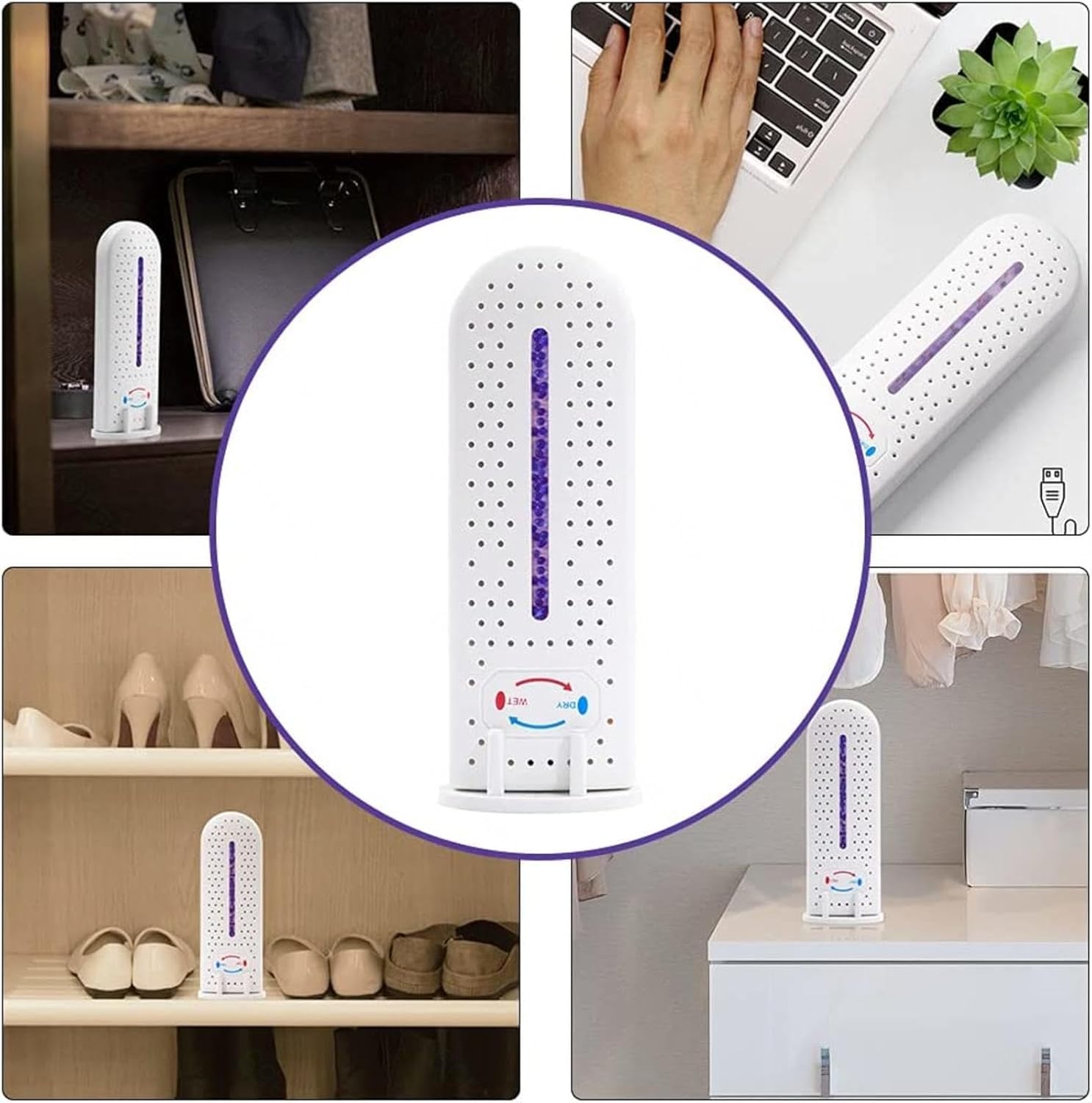 Gerrit Room Dehumidifiers For Bedroom, Gun Safe Dehumidifiers Cordless Rechargeable Humidity Absorber, Small Apartment Essentials,2PCS