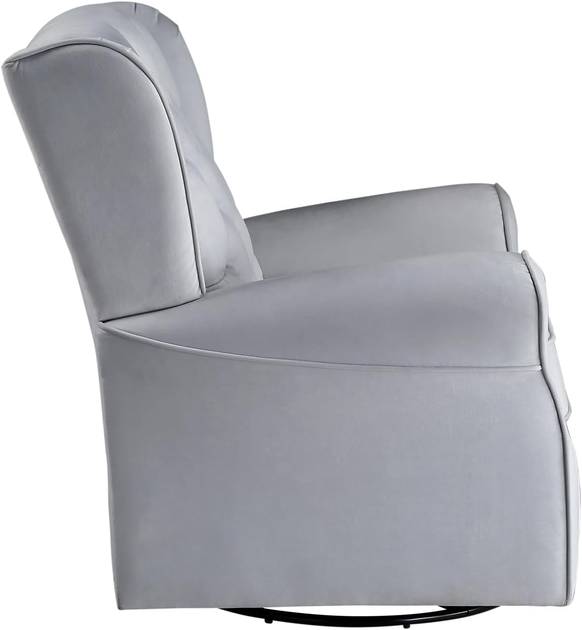 Zeger Swivel Chair w/Glider, Gray Fabric LV00924