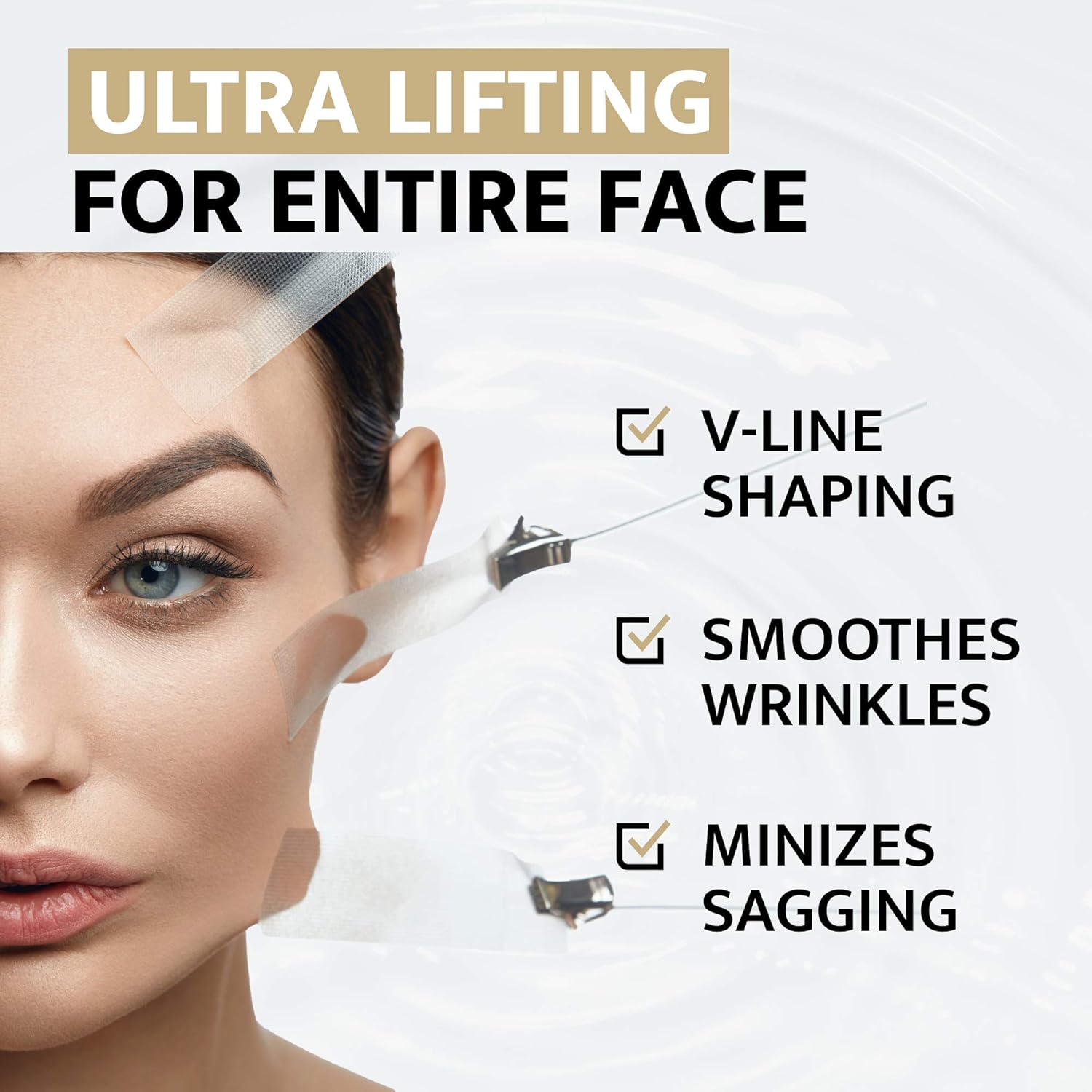 DOCTORCOS Silicone Skin Mask | Face Lifting Double Chin Reducer | V Line Lifting | Under Eye Mask | Forehead Wrinkles Treatment | Korean Skin Care Pack of 2