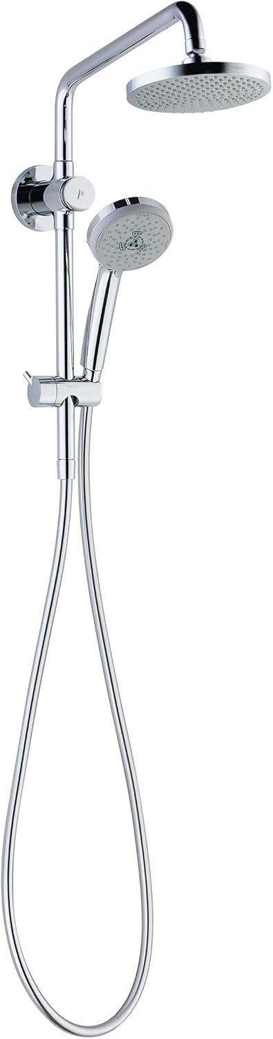 hansgrohe Croma Retrofit Shower System, QuickClean Showerpipe Shower Set in Brushed Nickel, 04526820