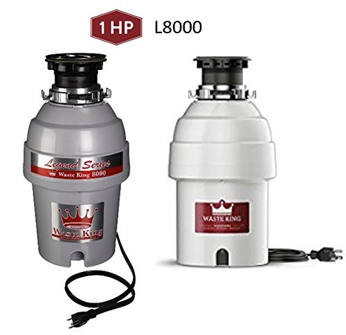 Waste King L-5000TC Batch Feed Garbage Disposal with Power Cord, 3/4 HP