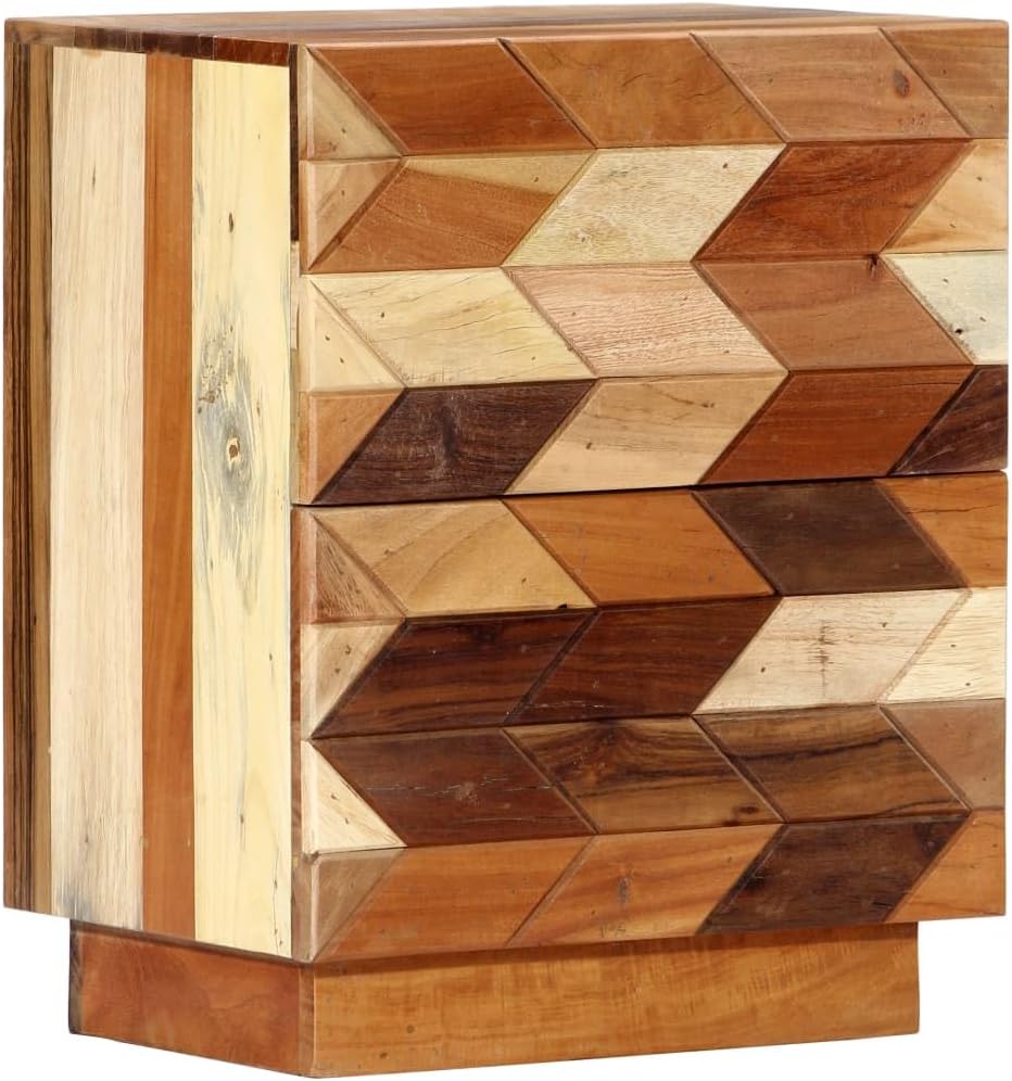 Bedside Cabinet, Short Bathroom Cabinet Side Sofa Table Desk Shelf Sofa Side Table Suitable for Bedroom Bathroom Kitchen Living Room 15.7"x11.8"x19.7" Solid Reclaimed Wood
