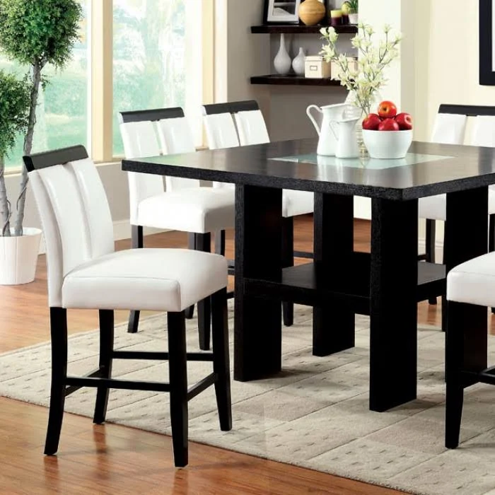 Furniture of America Luminar II Black Counter Height Table