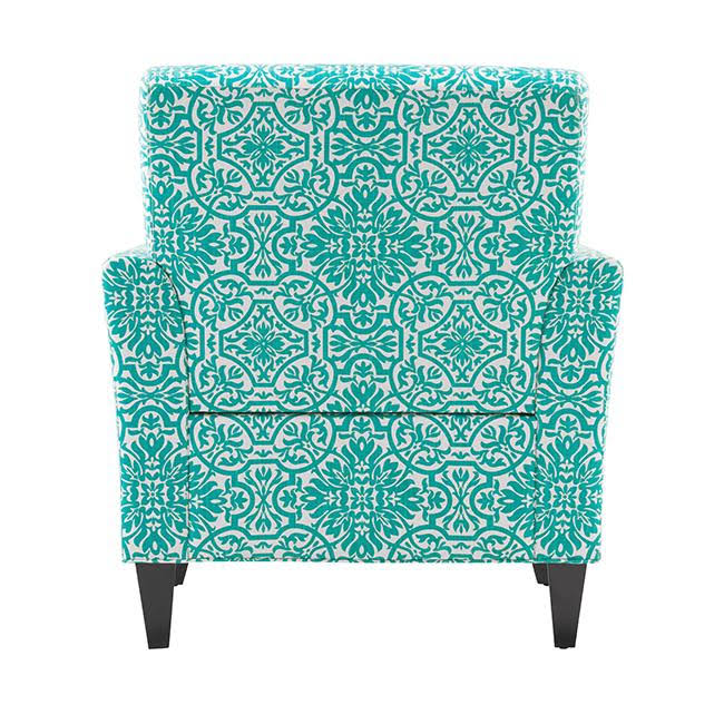 Domesis Button Tufted Arm Chair Gold Damask