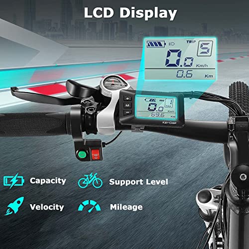 Electric Bicycle Conversion Kit 20"/24"/26"/27.5"/28"/29"/700C E-Bike Rear Wheel High Speed Direct Drive Controller Electric Bike Conversion Kit w/LCD Display,24inch-48V/1500W