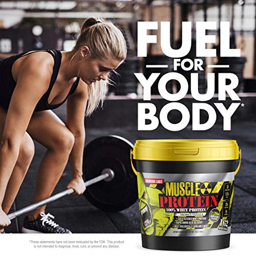 Muscle Protein Whey Powder [12 lbs/Pack of 1]–Chocolate Protein Powder, Cold Filtered, 25g Pure Protein, 6.6g BCAAs (Packaging May Vary)