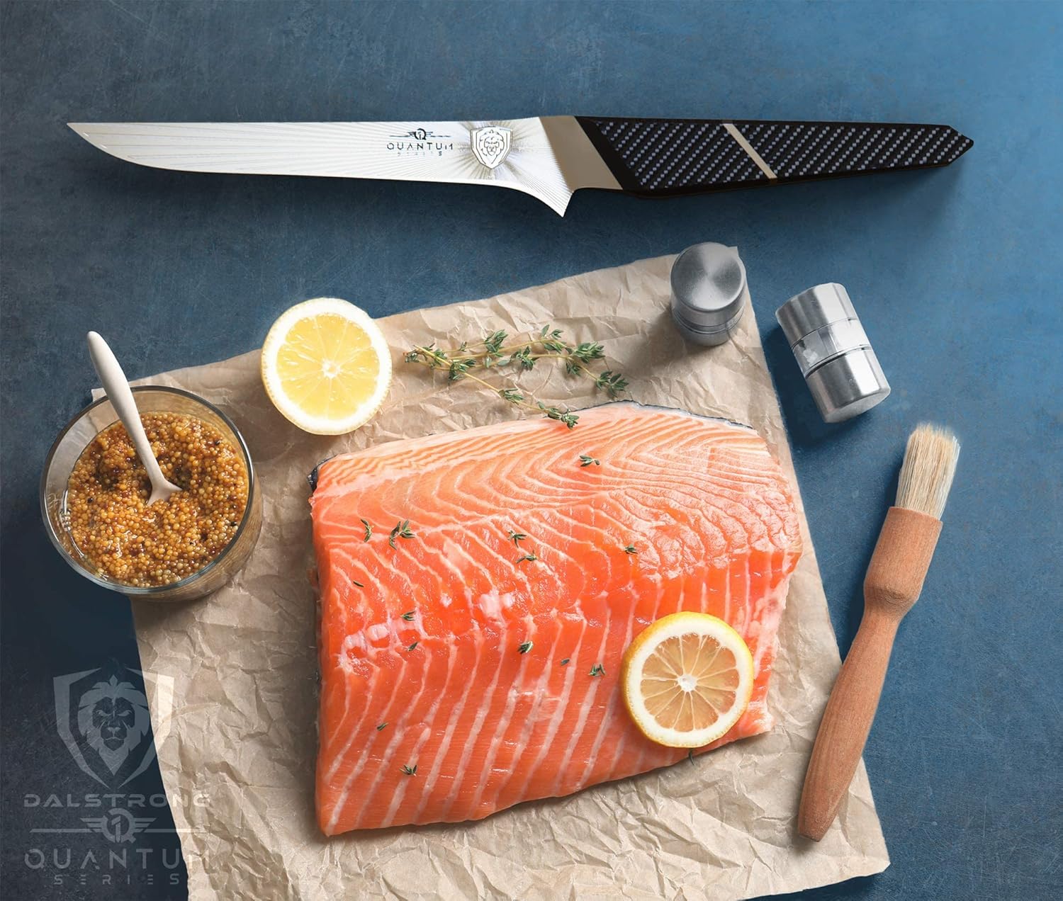 DALSTRONG Slicing & Carving Knife - 12 - Quantum 1 Series - Ultra-Sharp - American Forged BD1N-VX Hyper Steel - Carbon Fibre G10 Hybrid Handle - Leather Sheath
