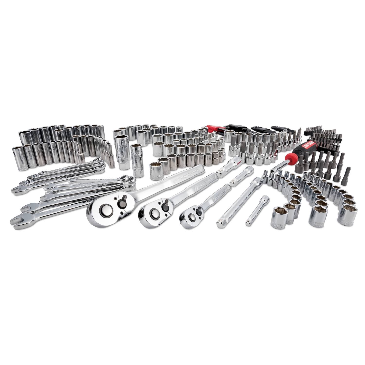 Craftsman 1/4, 3/8 and 1/2 in. Drive Metric and SAE 12 Point Mechanic&s Tool Set 268 pc.