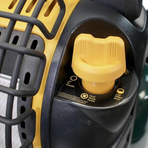 DEWALT F332000 12,000 BTU, Cordless Propane Radiant Heater with ODS & Tip-Over Protection, Heating Area Up to 300 Sq. Ft. - Outdoor Heater for Jobsite and Campsite