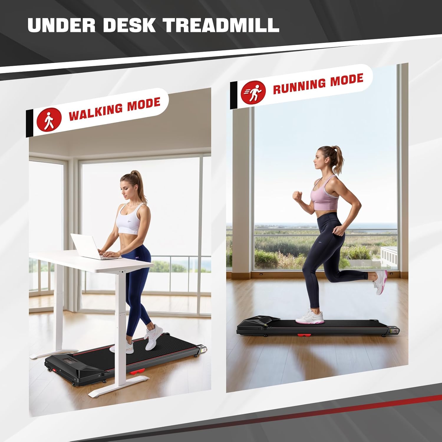 Sperax Walking pad Treadmill, Under Desk Treadmill, Walking Treadmills for Home/Office Small,Silicone Cushion