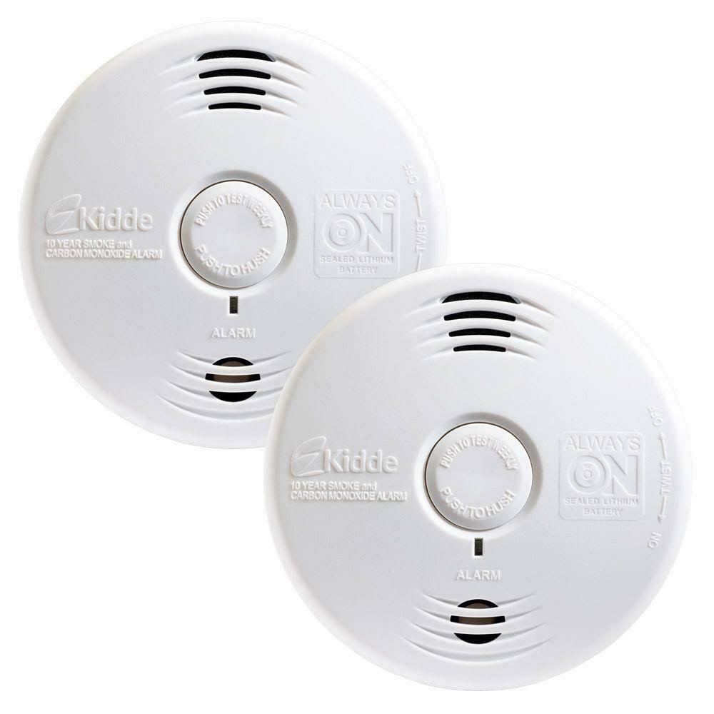 Kidde 10 Year Worry-Free Sealed Battery Combination Smoke and Carbon Monoxide Detector with Voice Alarm (2-Pack)