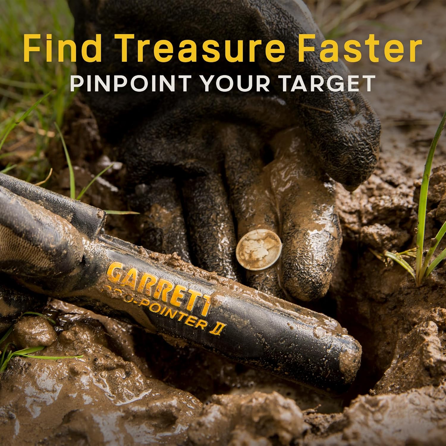 Garrett Pro Pointer II Two Metal Detector Pinpointer with Holster and Garrett Camo Digger's Pouch