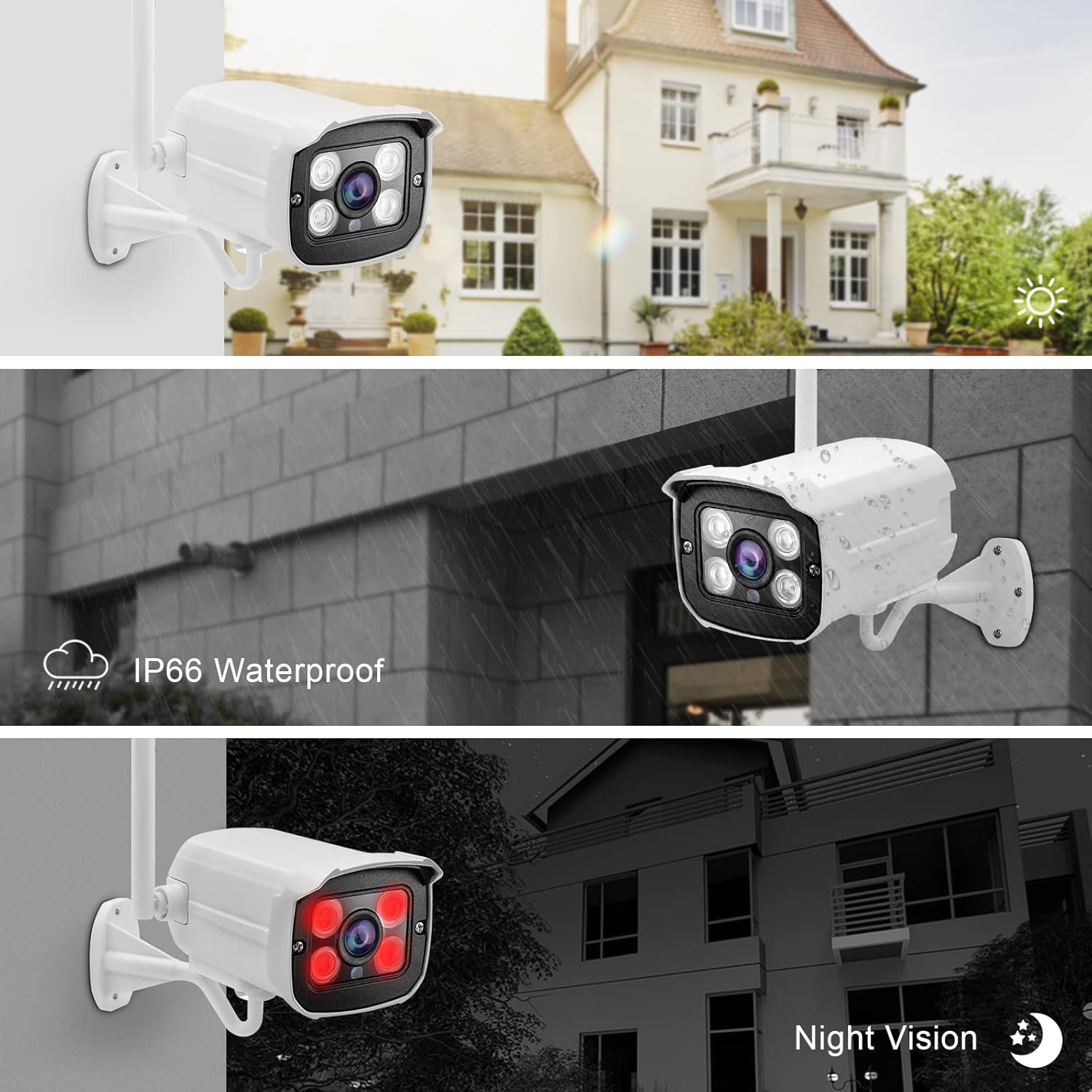 Wireless Security Camera System with Two Way Audio/1TB Hard Drive,Complete Surveillance Systems with Full HD 8CH NVR 4Pcs 1080P,Plug&Play,Night Vision,Motion Alert,WiFi NVR System for Home Outdoor