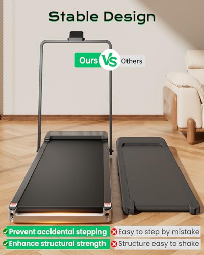 Walking Pad,Treadmill with Incline for Home Office, 2.5HP Portable Under Desk Treadmill with 265 Lbs Capacity,Remote Control, Led Display