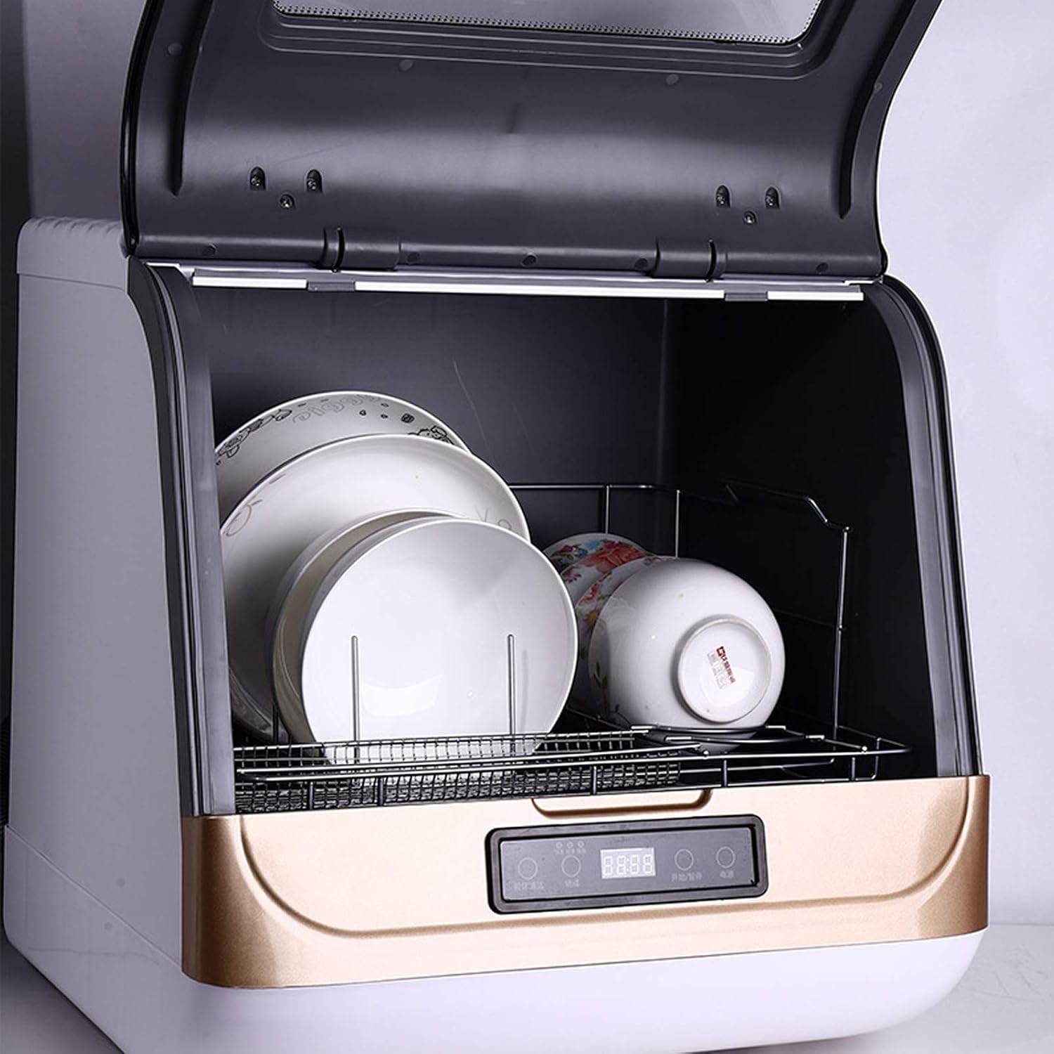 Auto Compact Countertop Dishwasher - Apartment RV 360° Streak-Free Deep Clean 4 Programs Portable Mini Dish Plate Fruit Washer 1200W USA