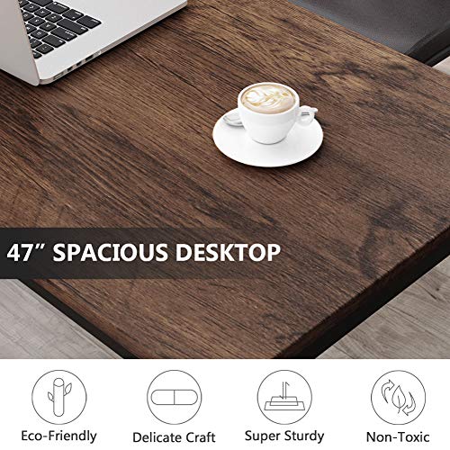 Tribesigns Modern Computer Desk, 63 x 31.5 inch Large Executive Office Desk Computer Table Study Writing Desk Workstation for Home Office, Spliced Desktop, White