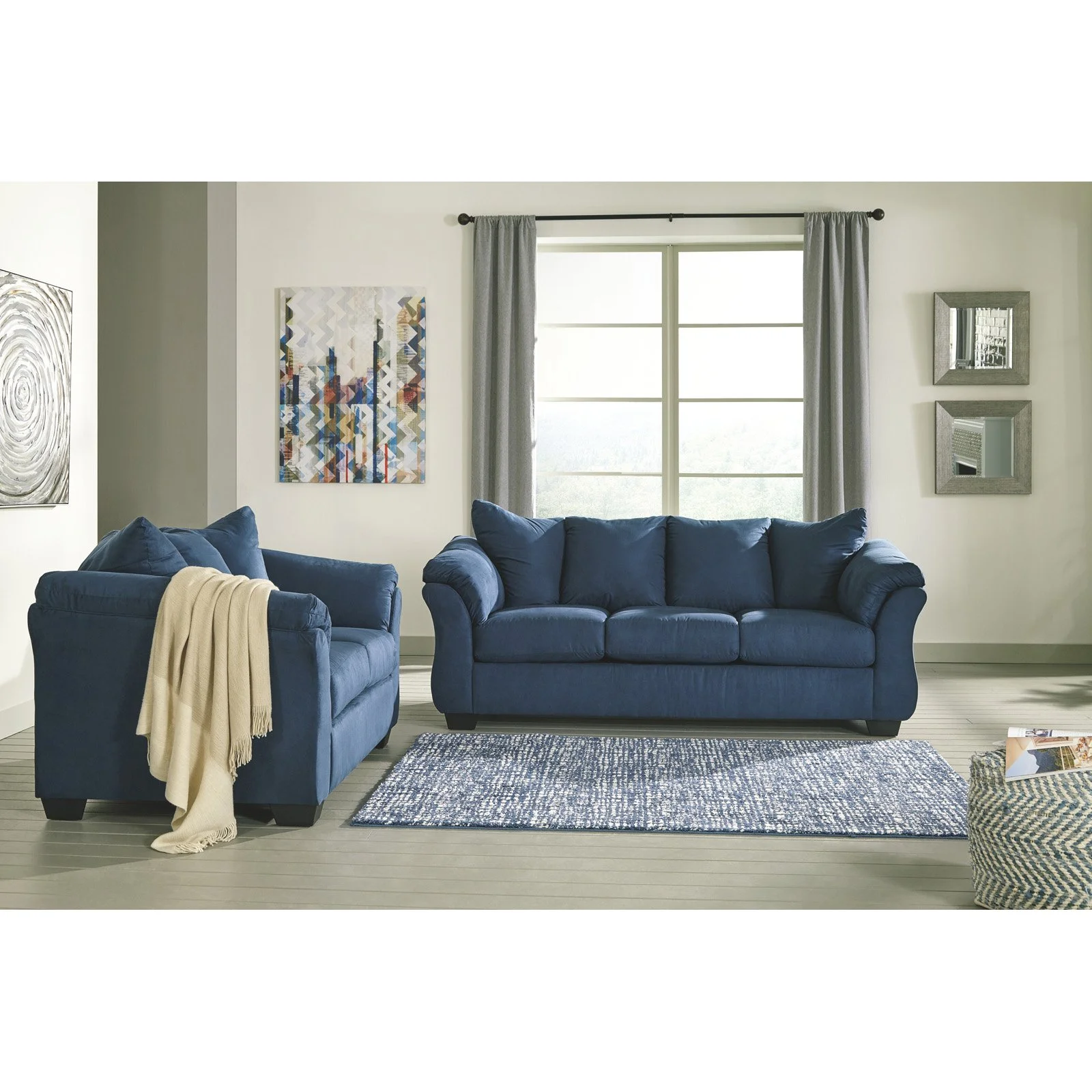 Signature Design by Ashley Darcy Loveseat in Blue