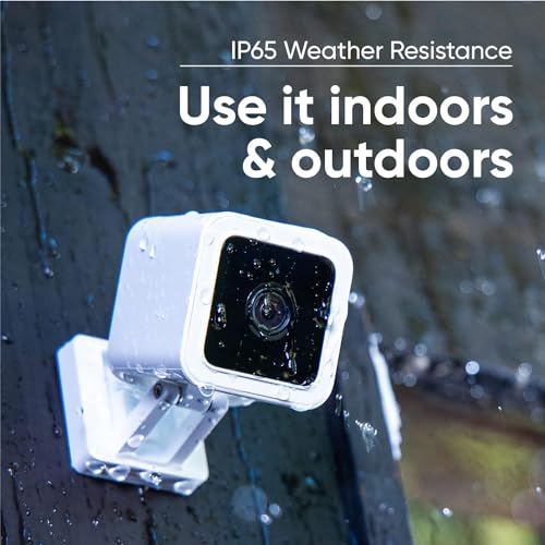 WYZE Cam v3 with Color Night Vision, Wired 1080p HD Indoor/Outdoor Security Camera, 2-Way Audio, Compatible with Alexa, Google Assistant, and IFTTT, 3-Pack