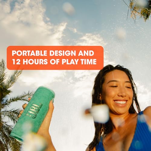 JBL Flip 6 - Portable Bluetooth Speaker, powerful sound and deep bass, IPX7 waterproof, 12 hours of playtime, JBL PartyBoost for multiple speaker pairing for home, outdoor and travel (Blue)