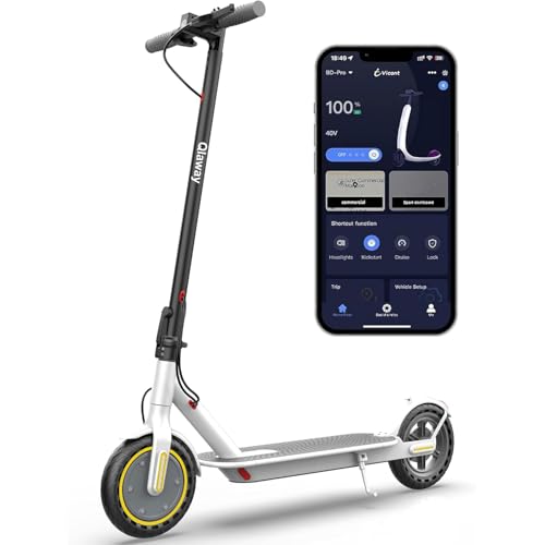 E Scooter for Adults 19-22 MPH 350/500W Motor 281/441Wh Battery,8.5"/10" Tires,Motorized Scooter Up to 22 Miles Range, Foldable Scooter with Double Shock Absorption/Bearing 265 LBS/APP Control