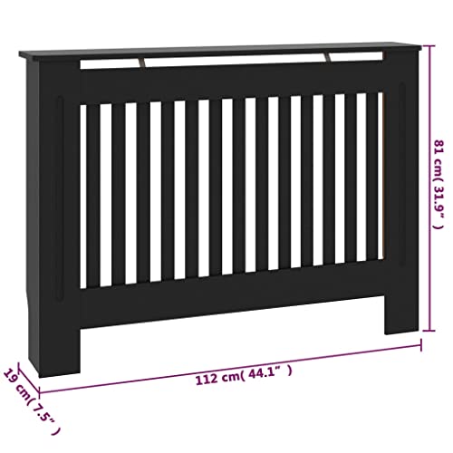 loibinfen Modern Radiator Cover Heating Covers for Living Room, Bedroom, MDF Heating Cabinet, Black