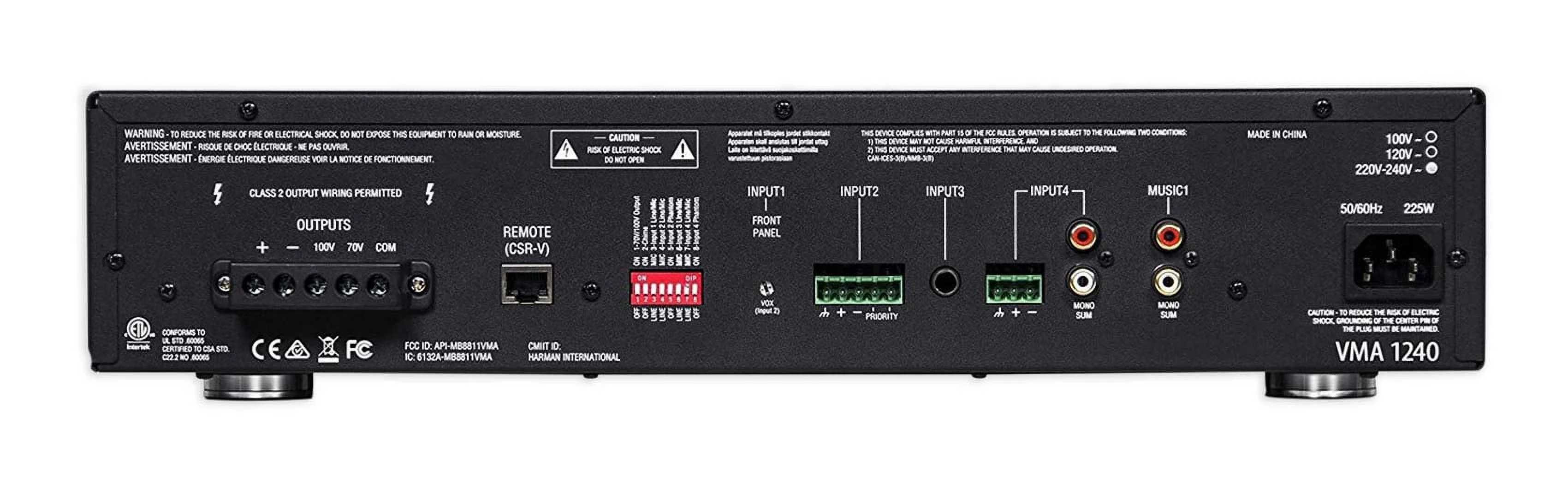 JBL VMA1240 Commercial/Restaurant 70v Bluetooth Mixer/Amplifier+10 Wall Speakers