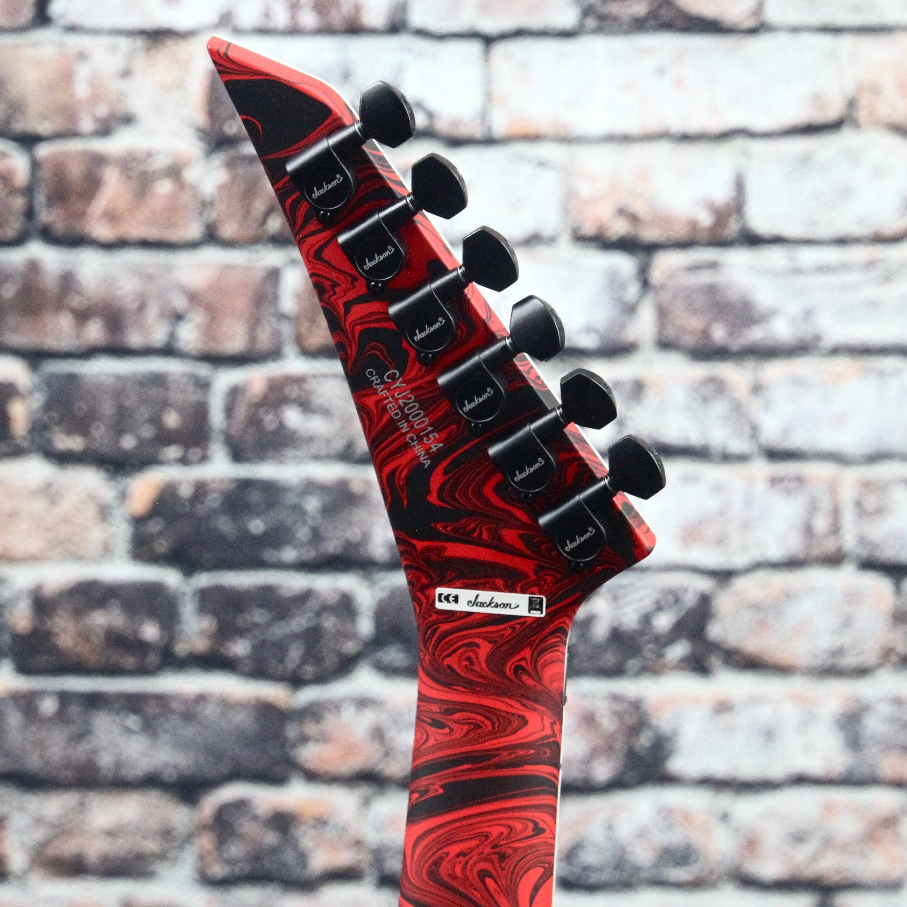 Jackson SLX DX x Series Soloist Swirl Electric Guitar, Satin Red Swirl