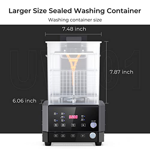 Creality Wash and Cure Station UW-01 2 in 1 Machine Resin 3D Printer UV Curing Rotary Box Bucket for LCD/DLP/SLA Washing Size 7.48x6.06x7.87 inches