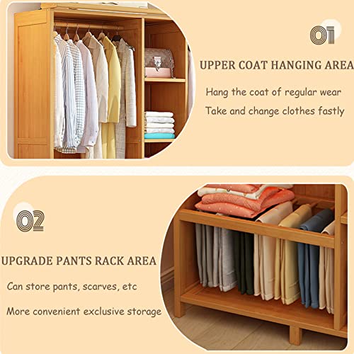 Easy to Install Wardrobe, Adjustable Height Storage of wardrobe Partition, Partition Storage with Suspenders, Suitable for bedrooms, Hotels, and Dormitories