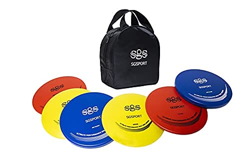 Disc Golf Basket with Discs | Portable Disc Golf Target with Heavy Duty 24-Chains Disc Golf Course Basket, Come with 6pcs Disc Golf Discs with Carry Bag