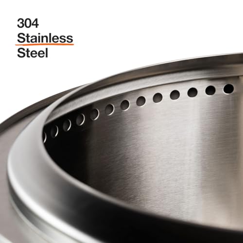 Solo Stove Yukon 2.0 + Stand, 27 Inch Smokeless Fire Pit – Portable Stainless Steel Outdoor Fireplace - 360° Airflow Technology and Removable Ash Pan – Ideal for 6 or More People, 43.9lbs, Bronze