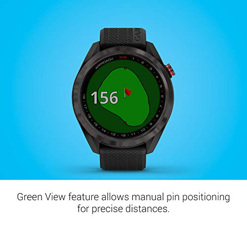 Garmin Approach S62 Golf Smartwatch | Large 1.3" Color Touchscreen | Scratch-Resistant Ceramic Bezel | QuickFit Bands | Compatible with Garmin Golf App with Signature Stand Power Bundle