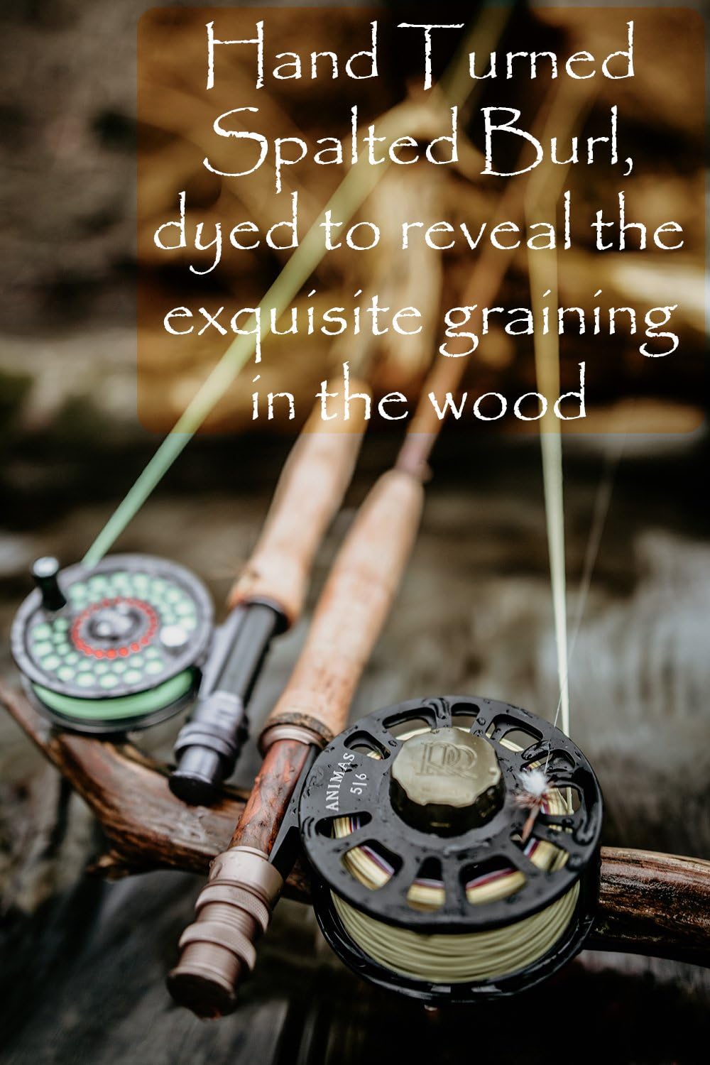 Moonshine Rod Co. The Revival Series Fly Fishing Rod, Classic Fiberglass Rod with Carrying Case and Extra Rod Tip Section (Fiberglass, 5wt 8')