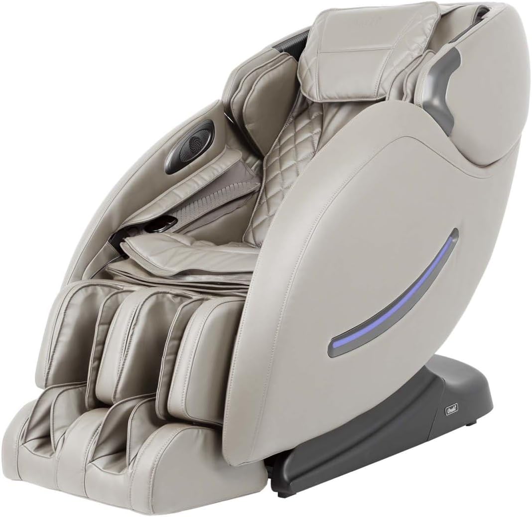 Osaki OS-4000XT TAUPE Massage Chair with LED Light Control, Taupe, Ache Sensor, L-Track Massage, 2-Step Zero Gravity Mode, 6 Massage Styles, 6 Auto Massage Programs, Space Saving Technology