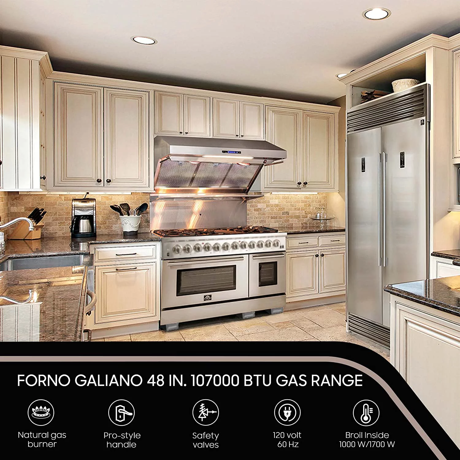 Galiano - Gold Professional 48" Freestanding Gas Range