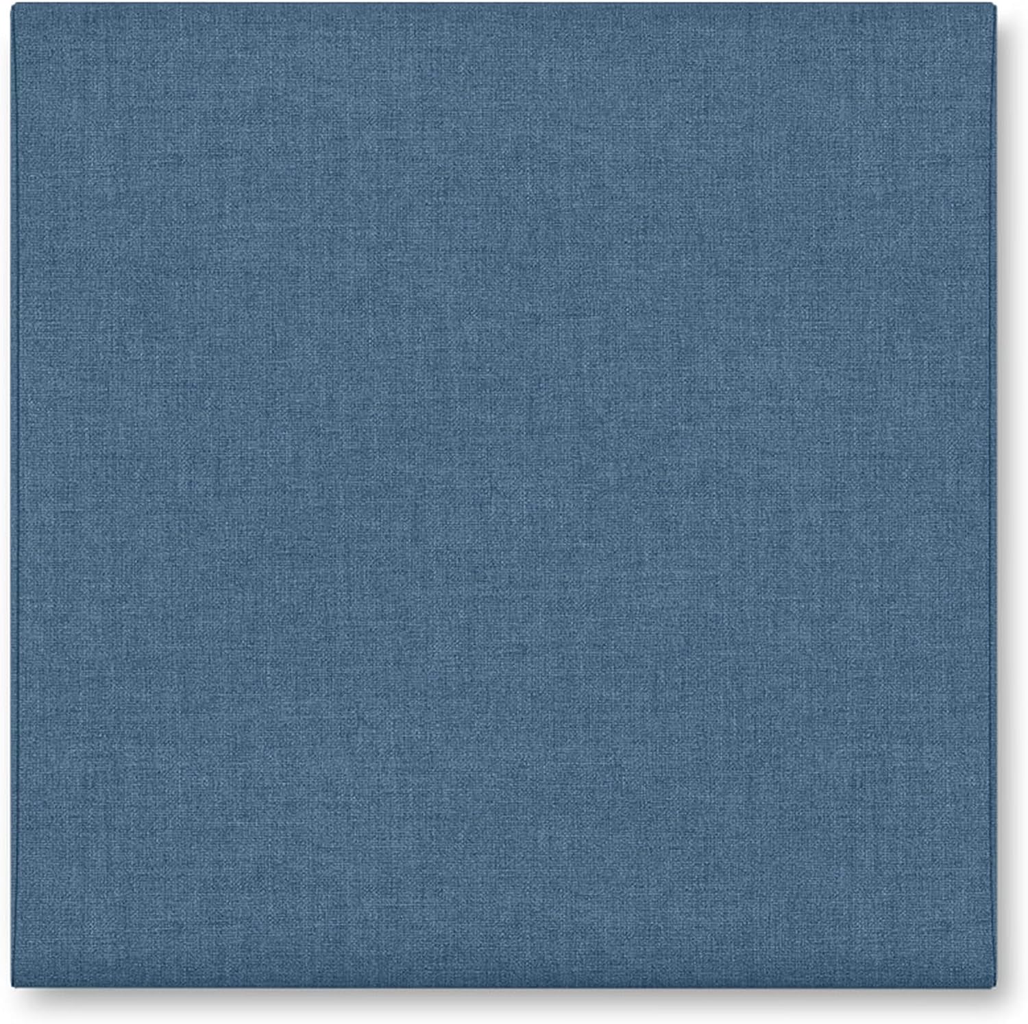 Panelist Modern Padded Headboard- Wall Mounted Panel (22.5" X 22.5") - Microvelvet Petrol Blue