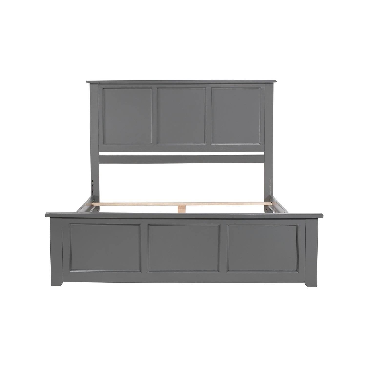 Atlantic Furniture Madison Queen Traditional Bed with Matching Foot Board in Grey