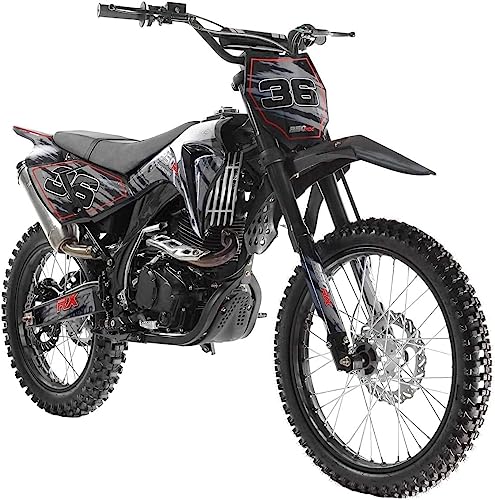HHH Apollo AGB36 Motorcycle DB36 Dirtbike 250cc Dirtbike with 5 Speed Manual Clutch Gas Bike for Adult and Youth 21/18 inch Tires (Green Color)