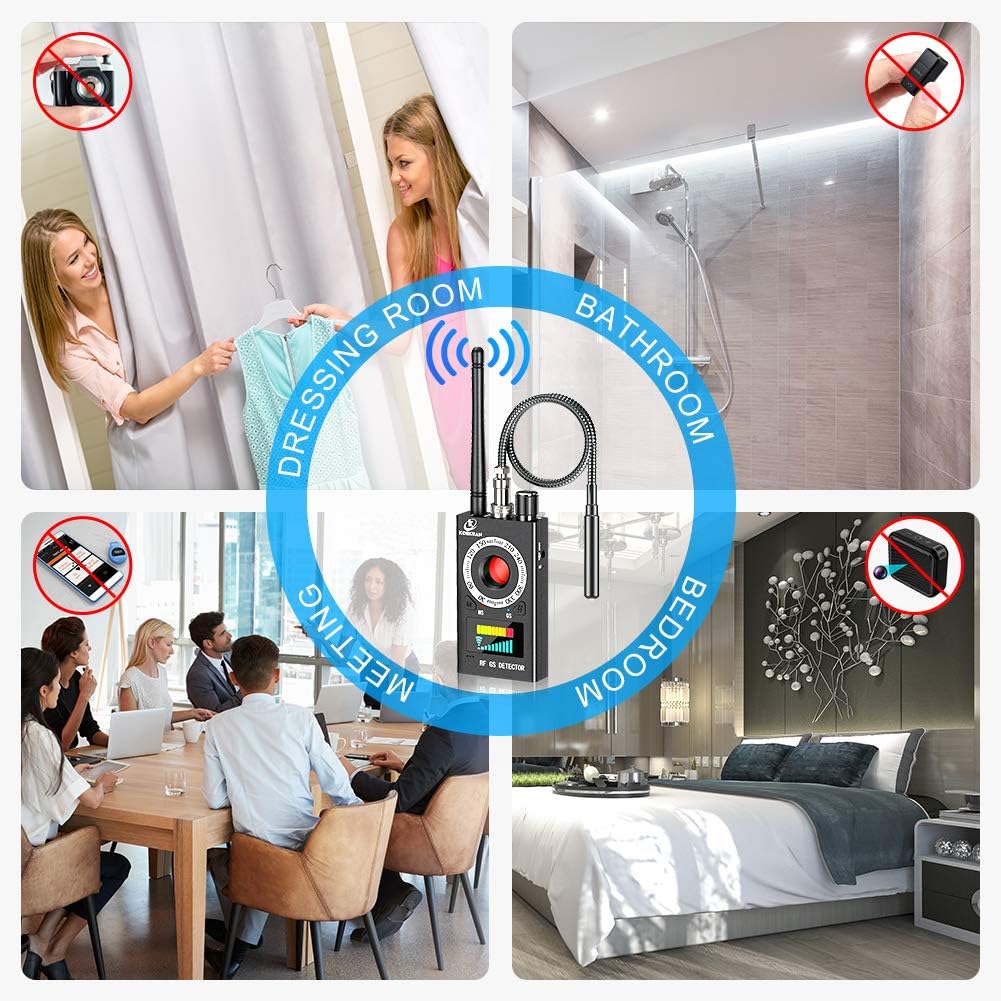 Anti Spy Detector, RF Detector & Camera Finder, Bug Detector, Upgraded RF Signal Detector, LNYOSN GSM Tracking Device for Wireless Audio Bug Hidden Camera Detector Pack of 2