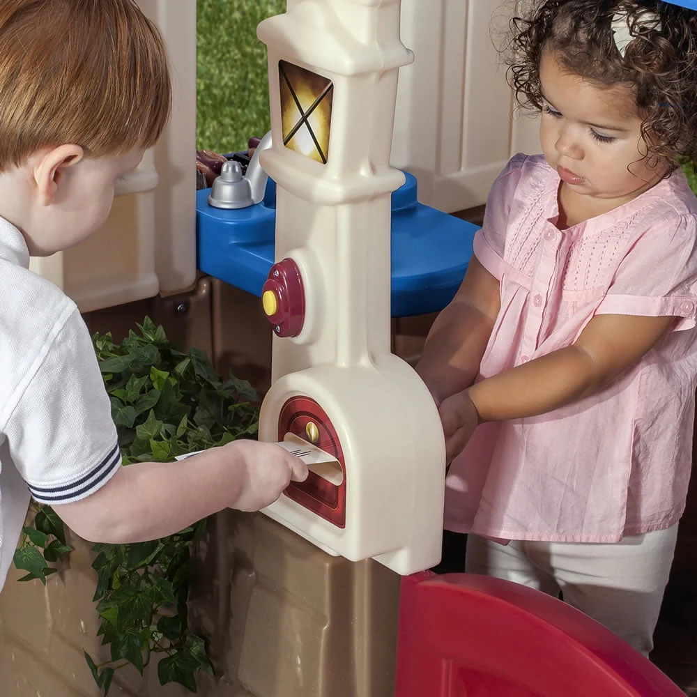 Step2 Neat & Tidy Cottage II Brown Playhouse Plastic Kids Outdoor Toy