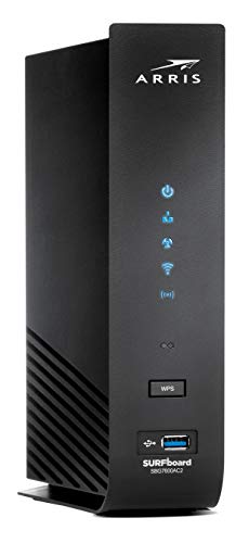 ARRIS SURFboard SBG7600AC2 DOCSIS 3.0 Cable Modem & AC2350 Wi-Fi Router , Approved for Comcast Xfinity, Cox, Charter Spectrum & more , Four 1 Gbps Ports , 800 Mbps Max Internet Speeds