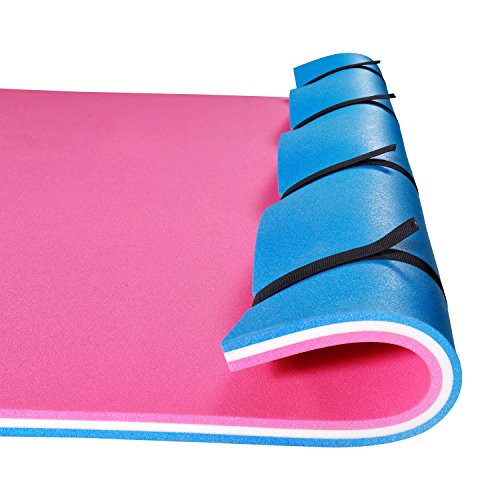 Floating Water Mat, Swimming Island,Aqua Pad,Used in Lake,Pool,on Beach,for Relax, Vacation,Water Activities,Sports,Recreations,Parties,with Mooring Device,Rolled Packed