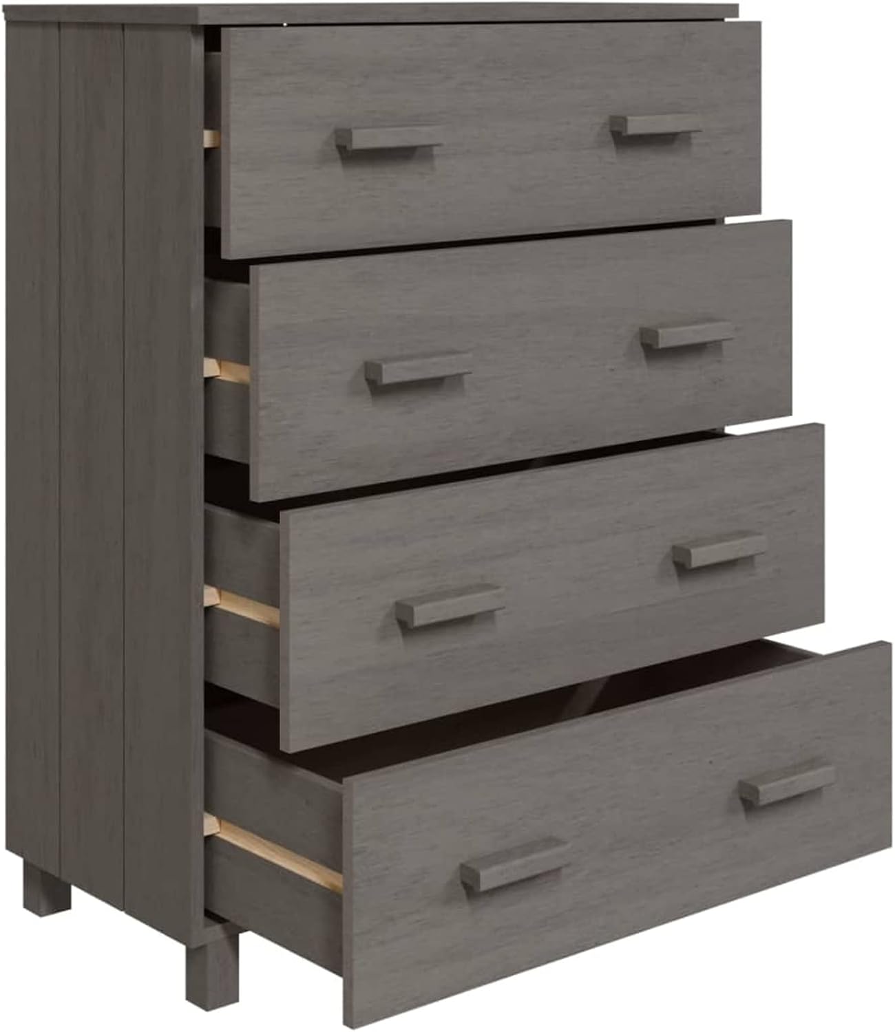 Tidyard Sideboard Buffet Cabinet, Pine Wood Storage Cabinet with 3 Drawers, Wooden Cupboard Table for Dining Room Hallway Living Room 31.1 x 15.7 x 40.7 in Light gray