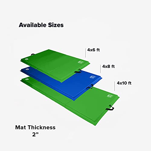 We Sell Mats - 4 ft x 6 ft x 2 - Personal Fitness & Exercise Mat for Home Workout - Lightweight and Folds for Carrying – All Purpose Gym Mat – Thick Mat for Yoga, Pilates, Stretches, Floor Exercises