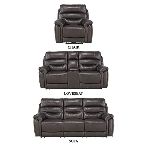 Homelegance 3-Piece Power Reclining Sofa Set, Brown