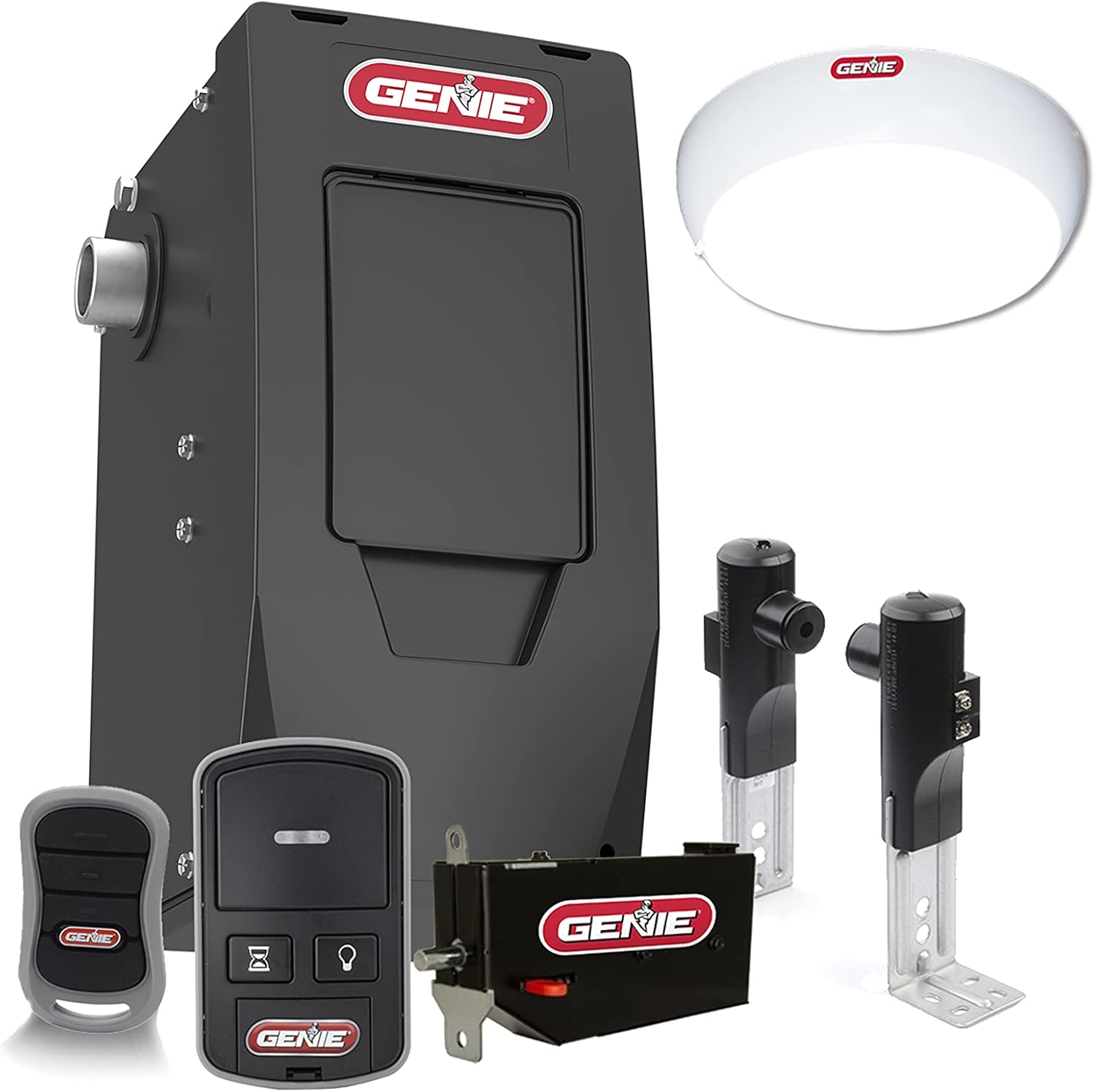 Genie 6072H-B Wall Mount Garage Door Opener with Battery Backup, Wall Mounted & Space Saving & 6072H-O Residential Wall Mounted Garage Door Opener, Black