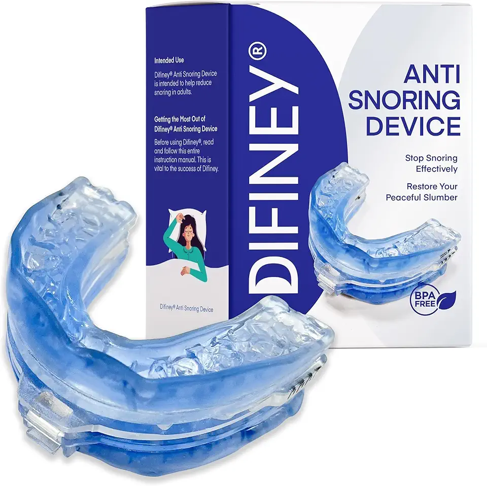 Anti Snoring Device: FDA-Cleared Anti Snoring Mouthpiece Mouth Guard - Effective Anti Snore Solution for Men and Women to Reclaim Peaceful Sleep (Blue) - Kansas Nuitrition - HNZSDS